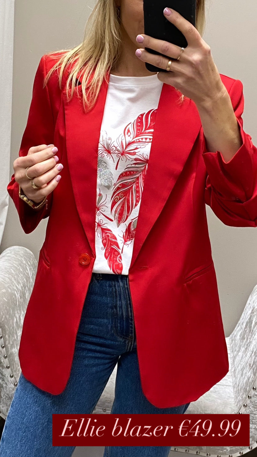 Red Ellie blazer