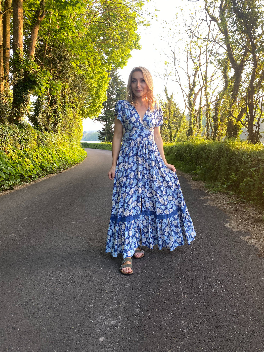 Francesa print maxi dress