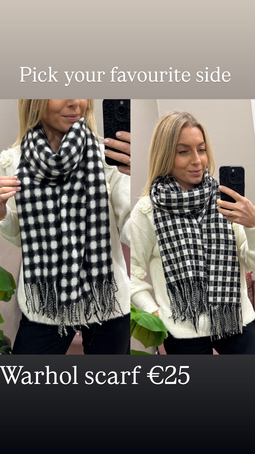 Warhol black scarf