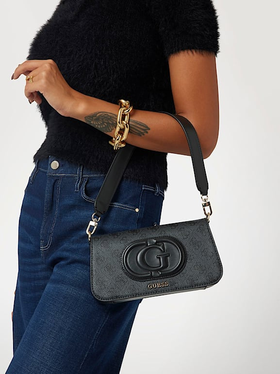 Coal logo / black eco mietta shoulder bag ESG951320