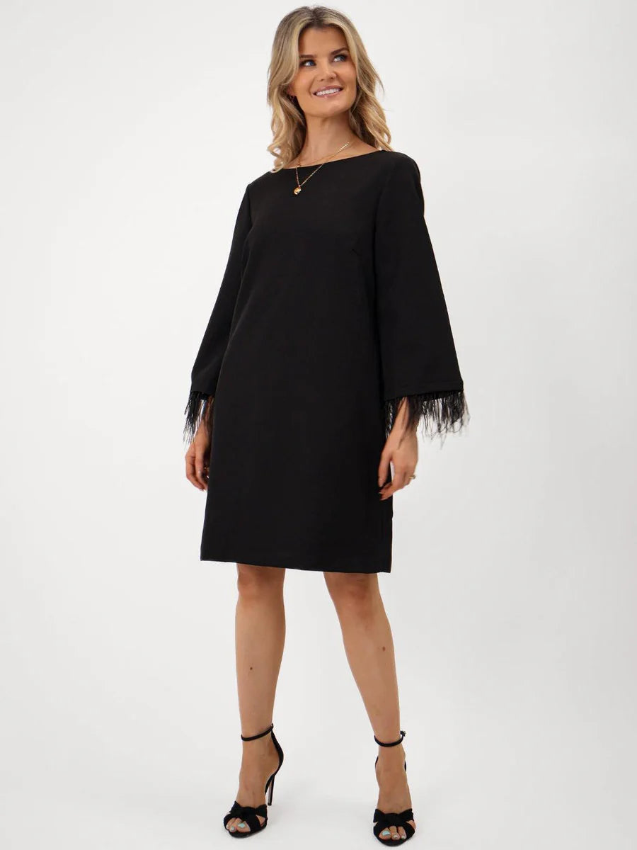 DAKOTA MINI SHIFT DRESS IN BLACK