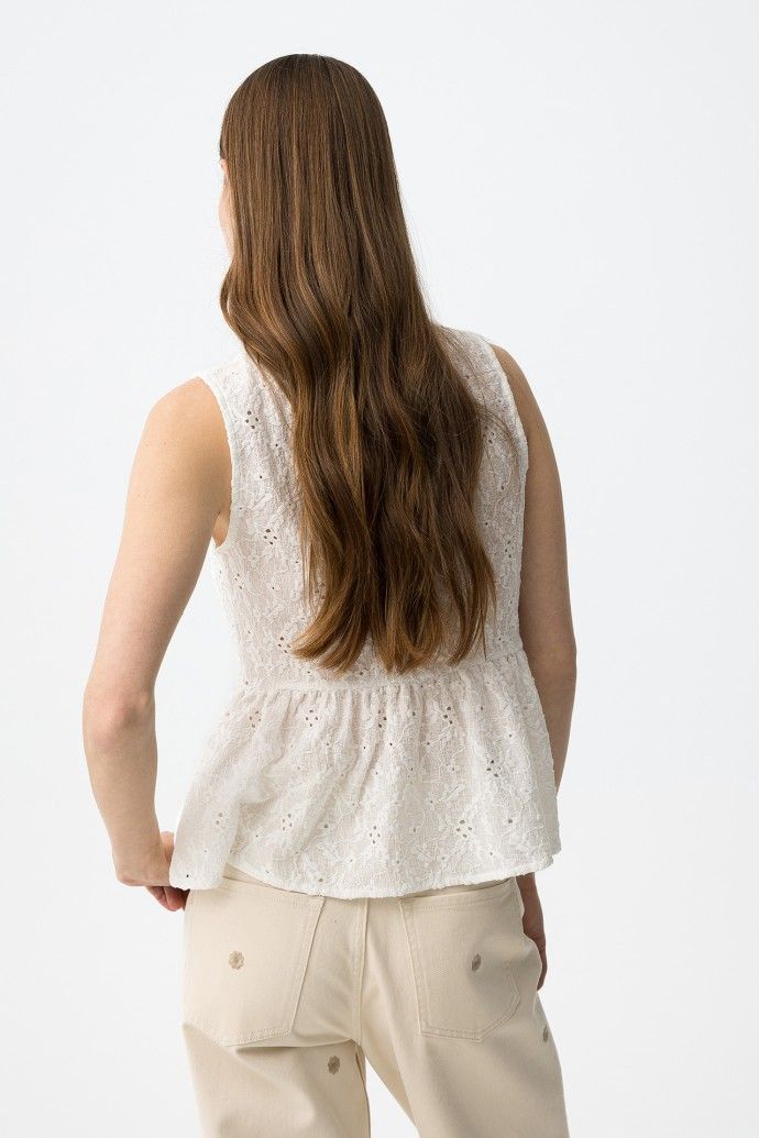 Lunala  winter white round neck top
