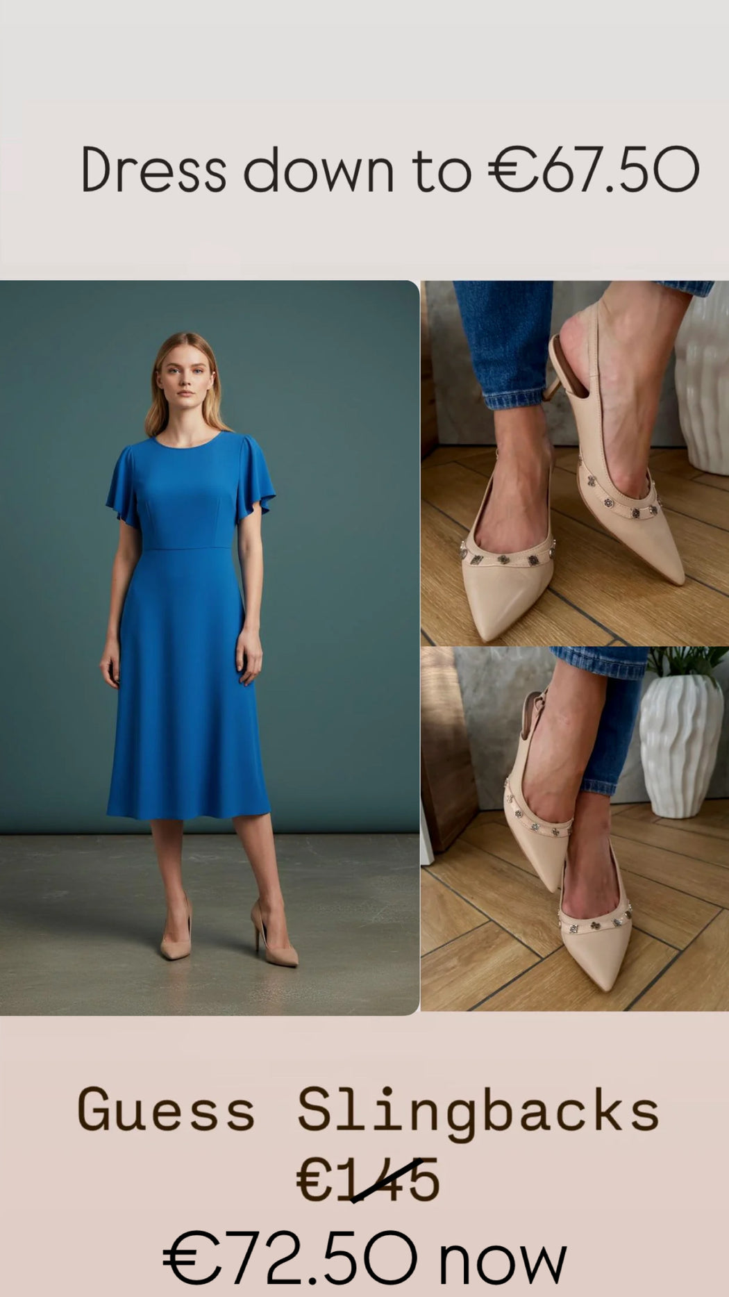 Yanai 4G Peony Logo Slingbacks FLPYANLEA05