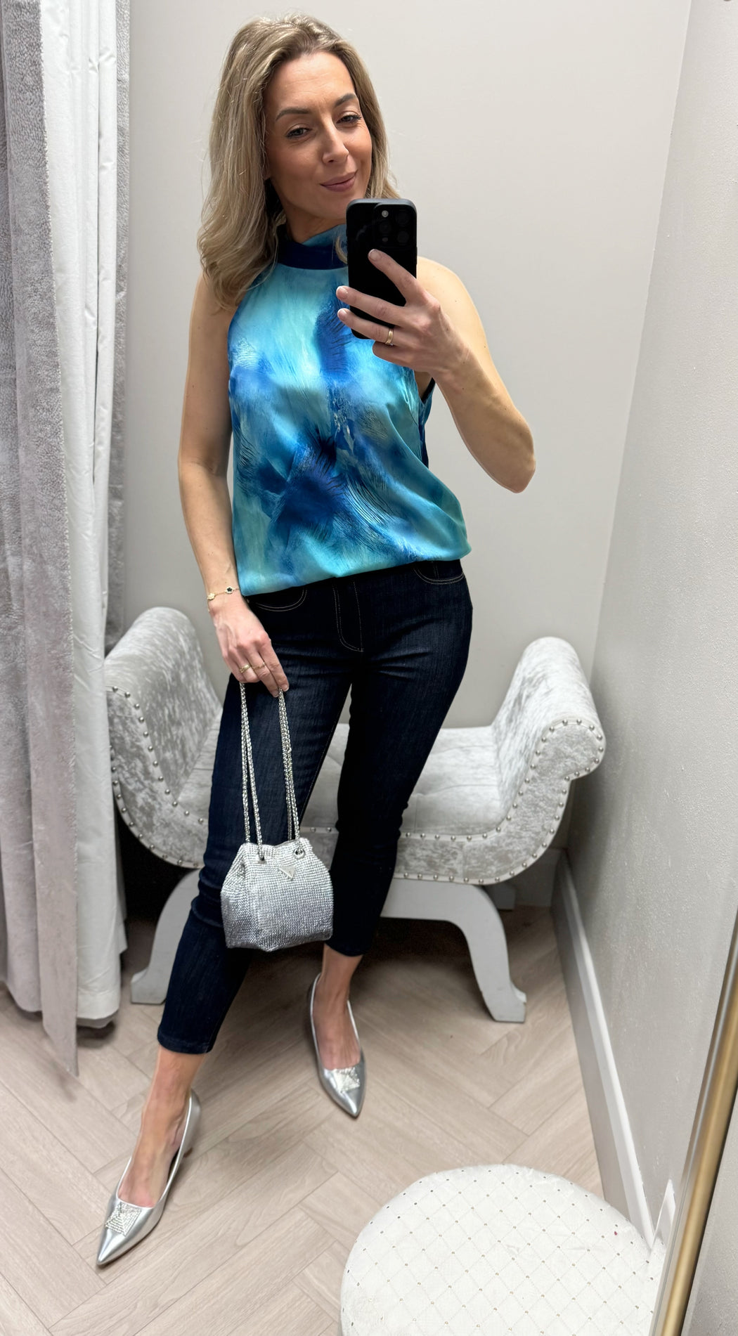 Guess ombré silver zalina mini pouch OY935075