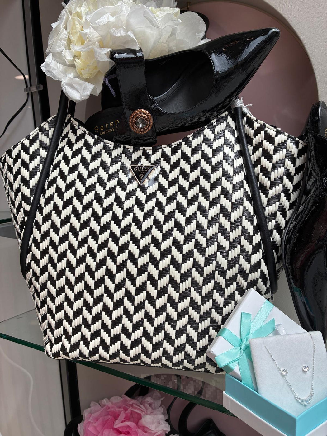 Guess black multi Tessi bag wg769123