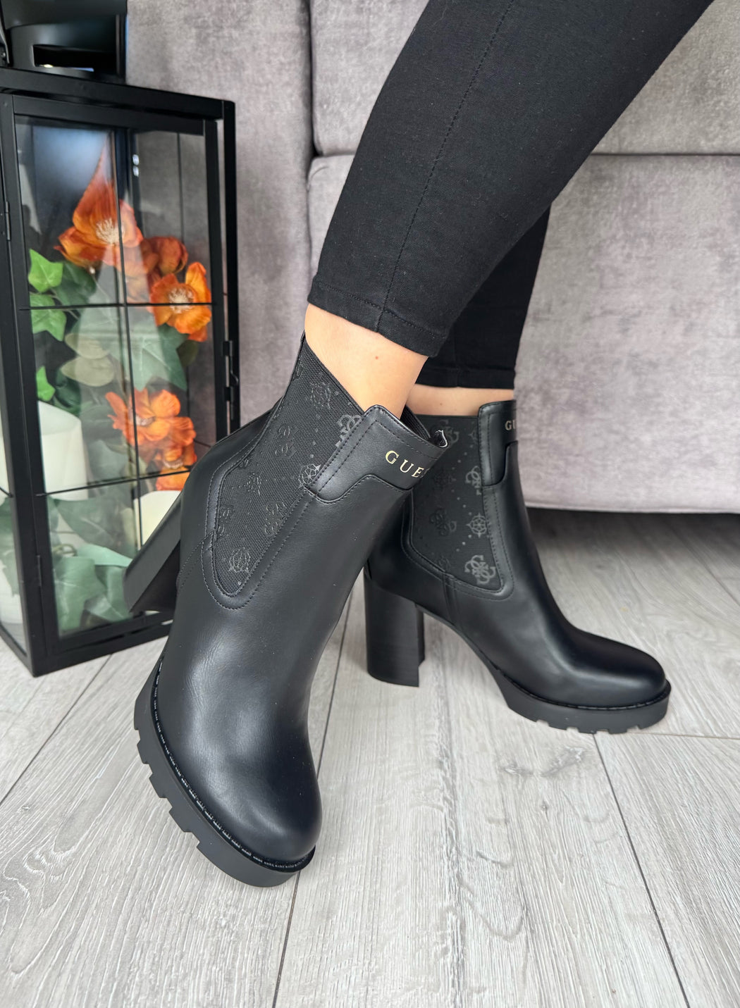 Guess Black Logo Boots FLFNLLELE10