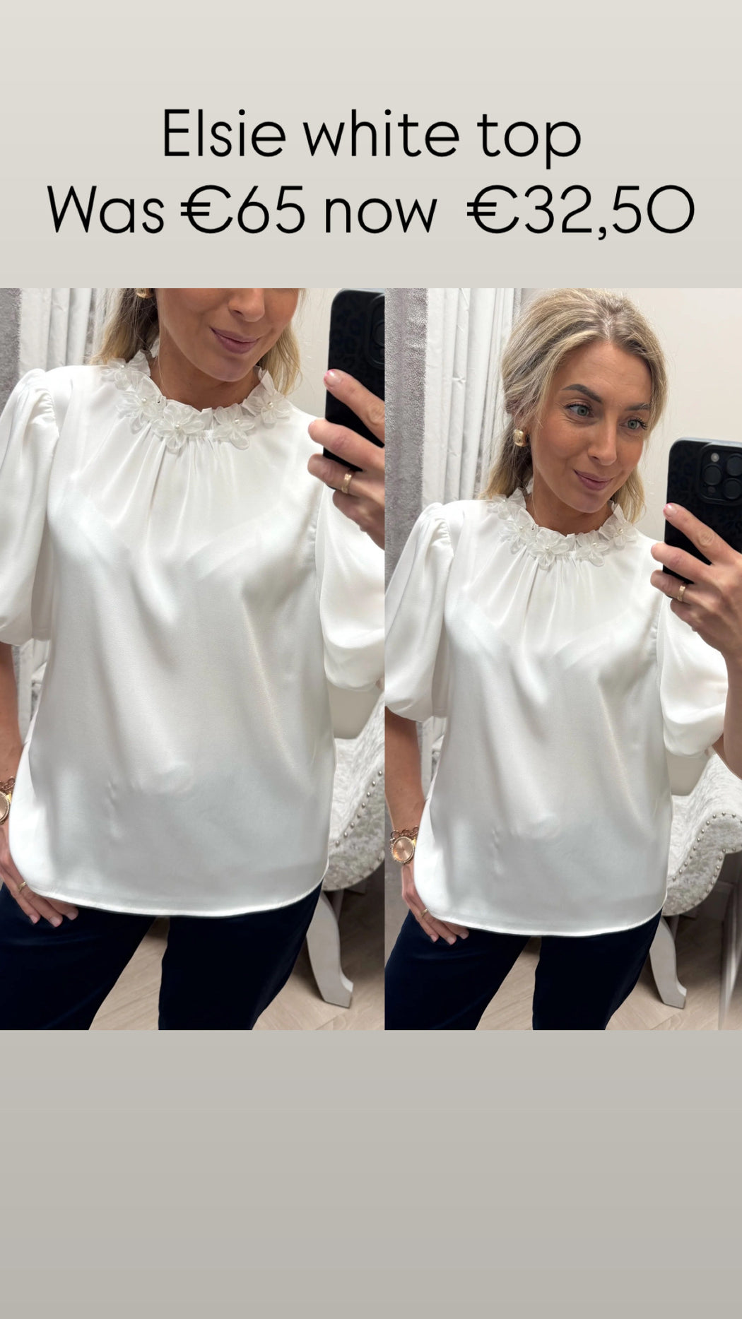 Elsie white top