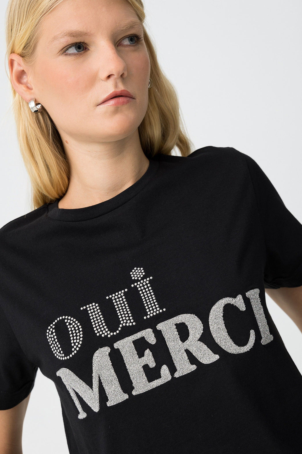 bold black tee