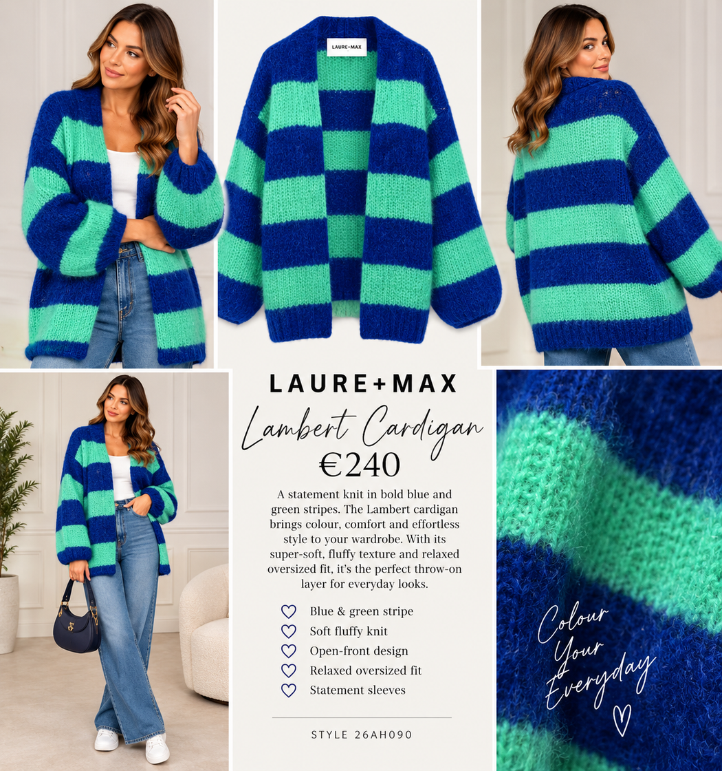 Lambert blue multi cardi