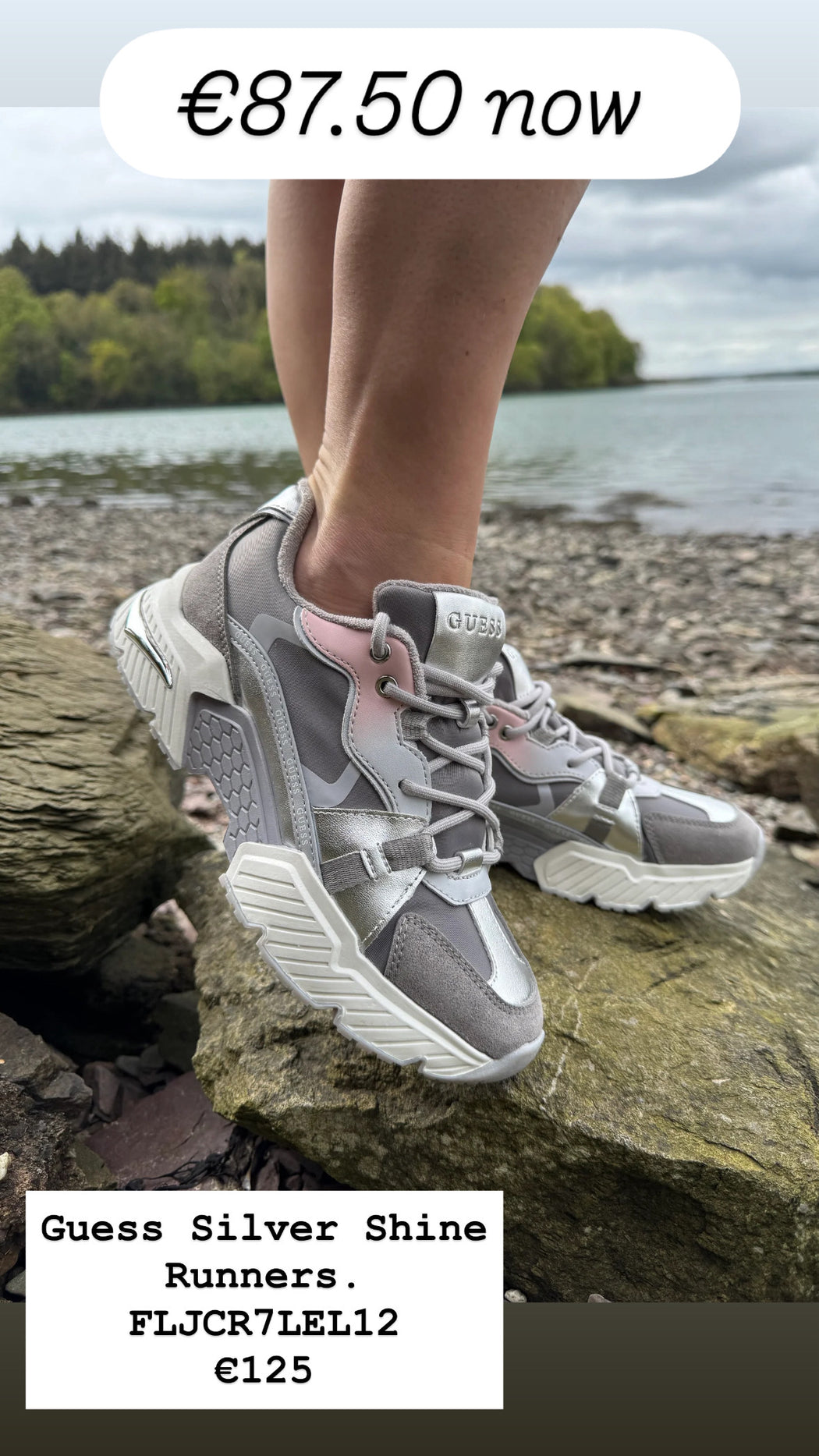Guess Silver Shine Runners. FLJCR7LEL12