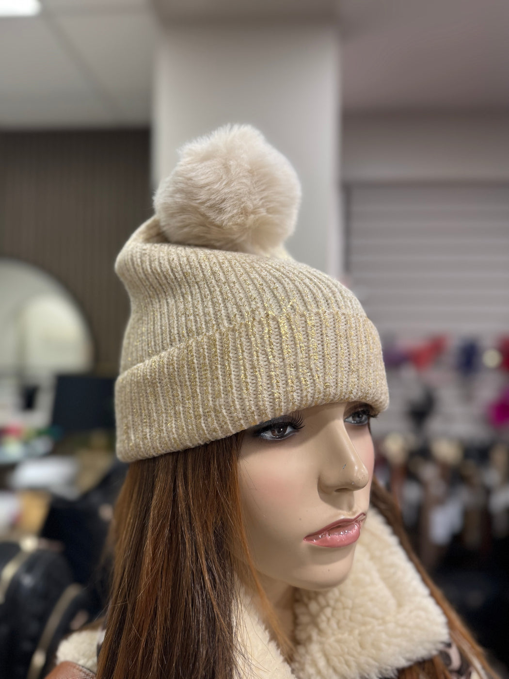 Flor Pom Pom gold