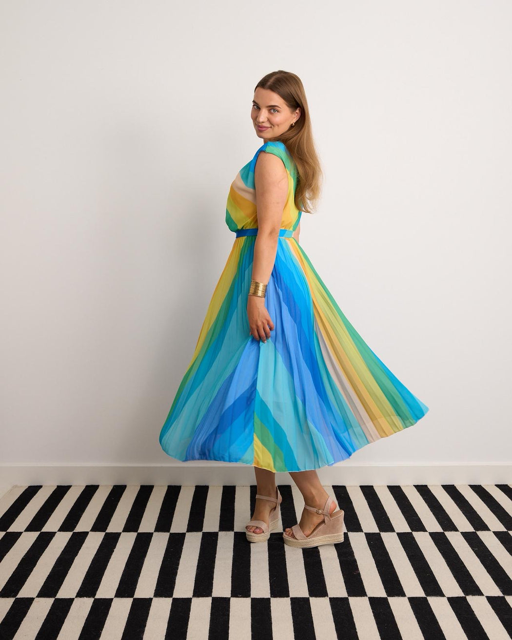 Rainbow blue midi