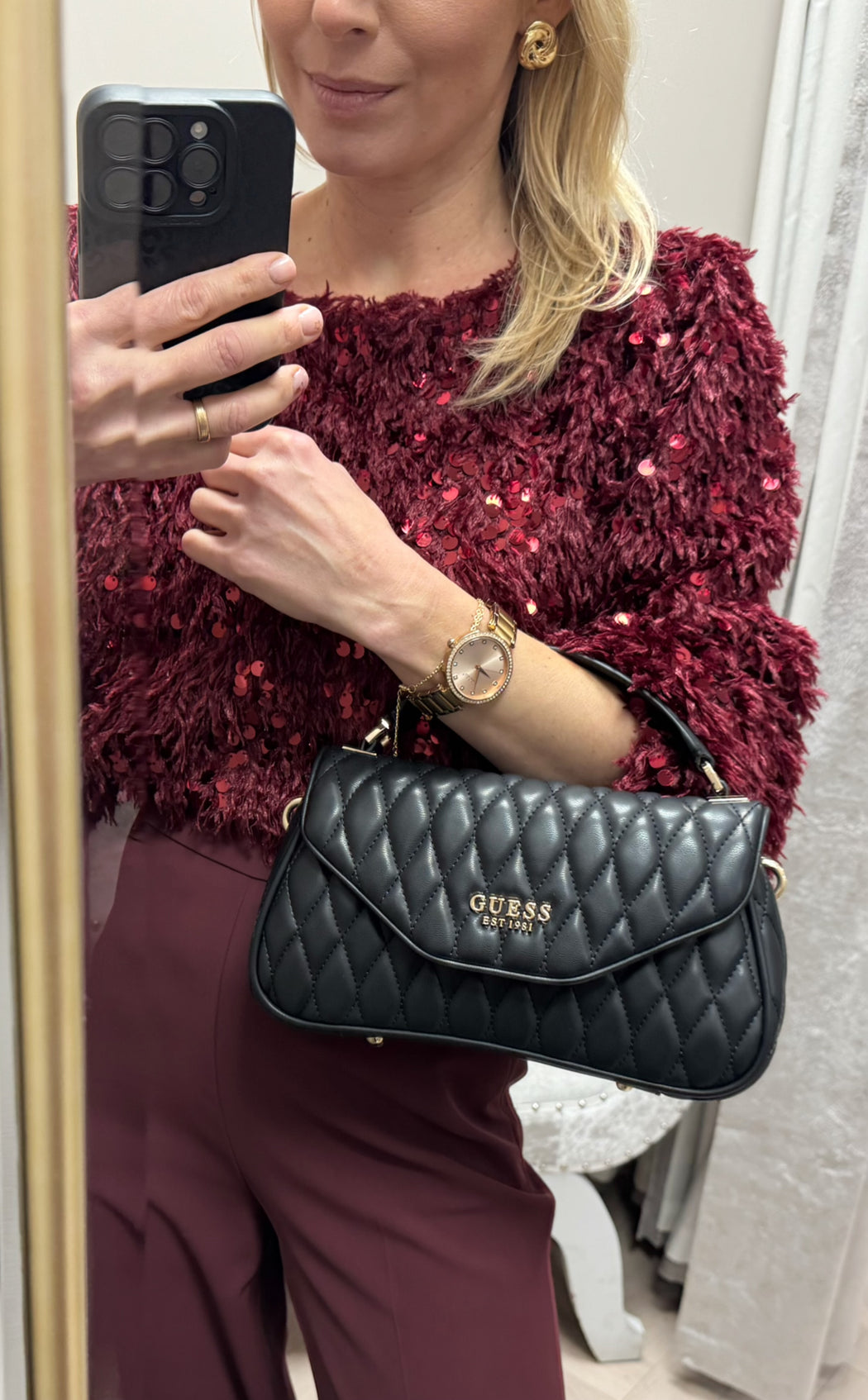 Guess QG812220 BLACK VALLA bag