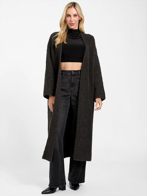 Guess beniko boucle slate cardi w5br54zo702