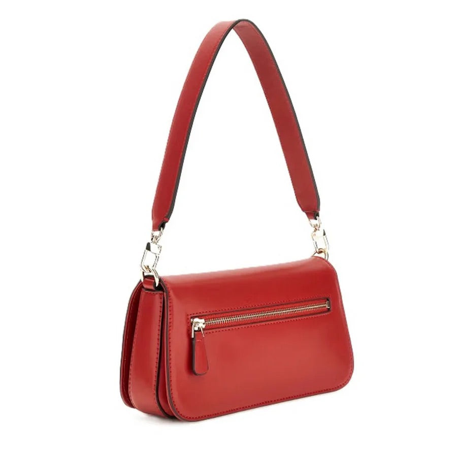 Eco mietta guess flap over red shoulder bag