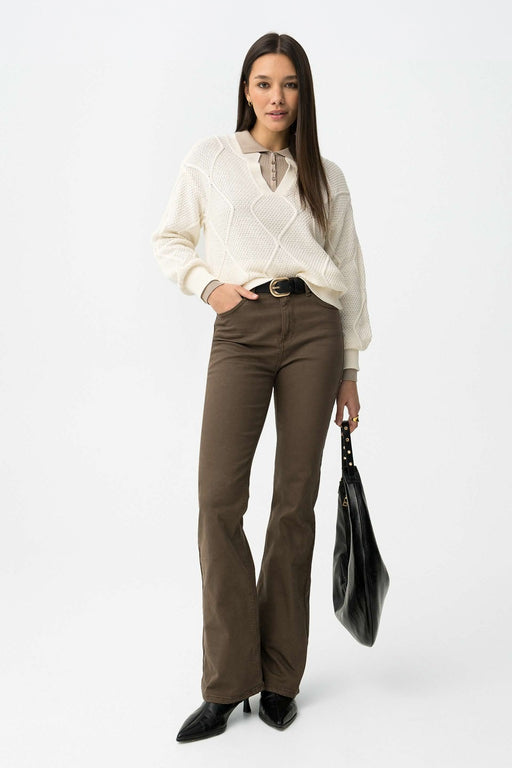 Zoe brown flare jeans
