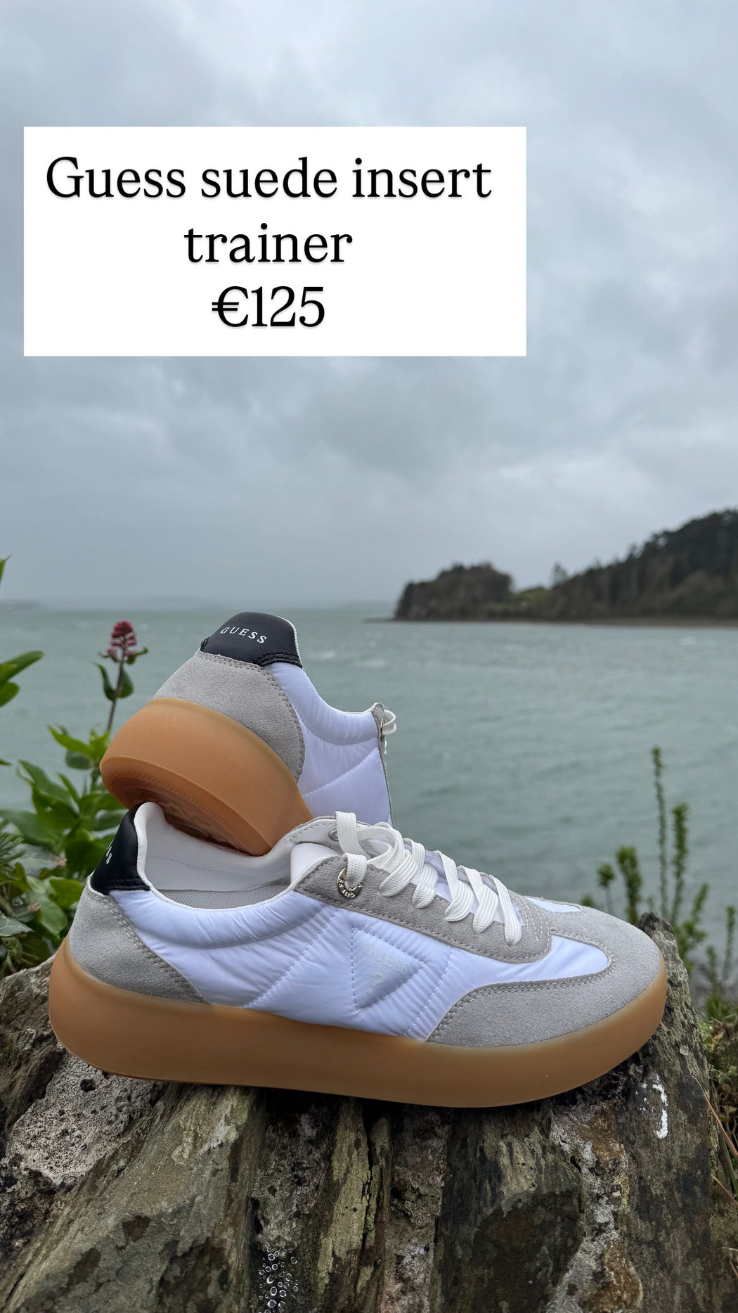 Guess suede insert trainer