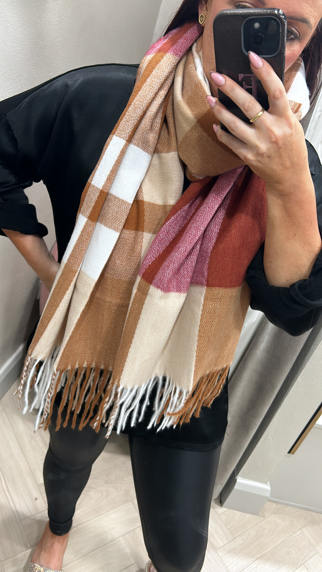 Olivia rust multi scarf