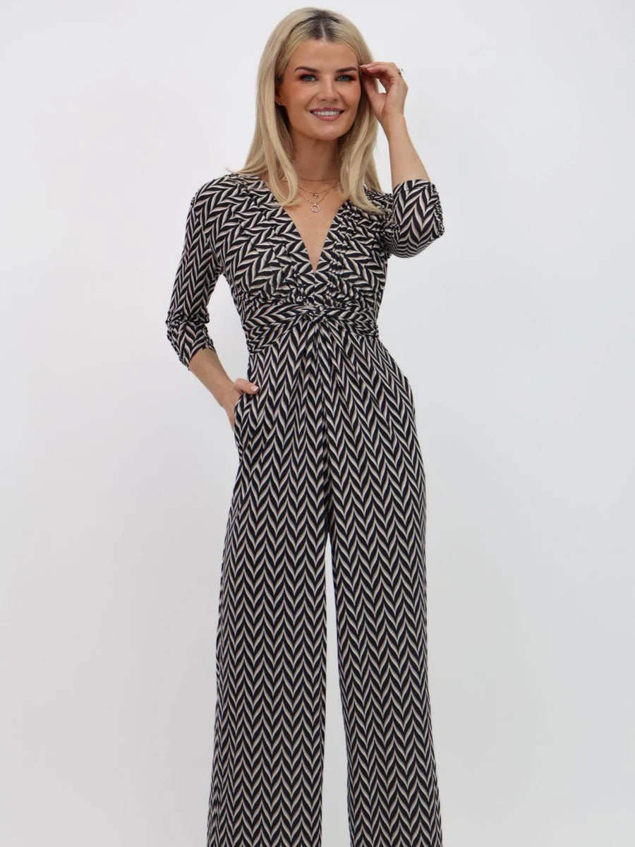 BLACK PRINT SOPHIA JUMPSUIT