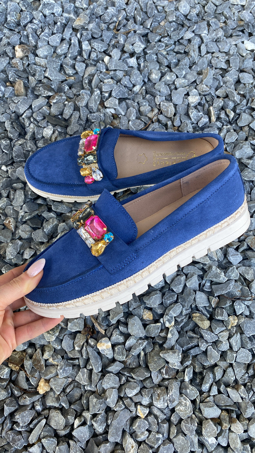 Chatteris blue lagoon jewel loafer