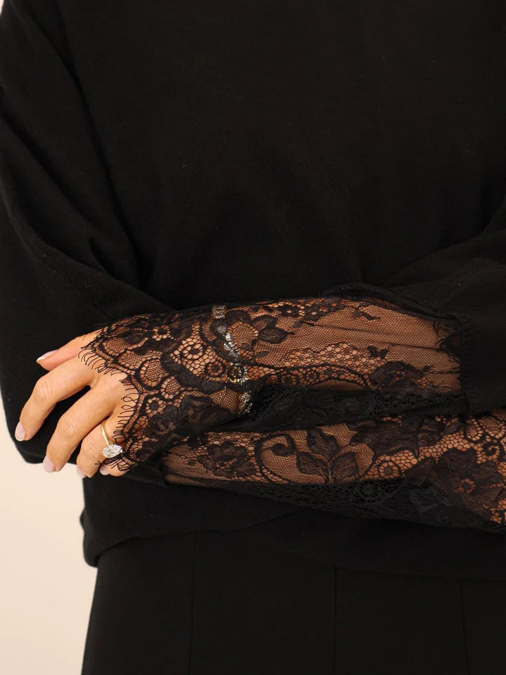 Black Blakey lace knit jumper