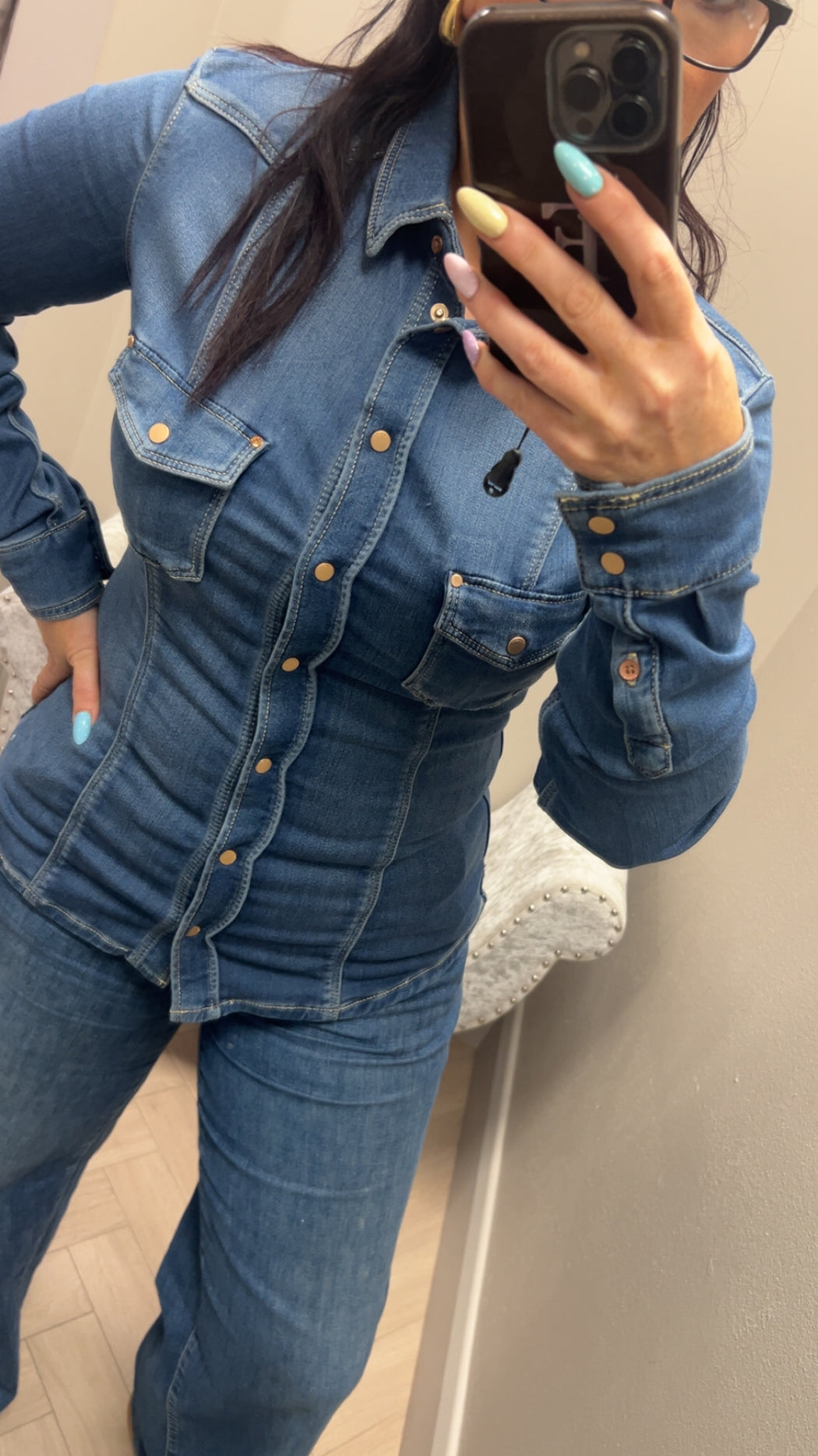 Guess kalima denim shirt w5yh63d06781