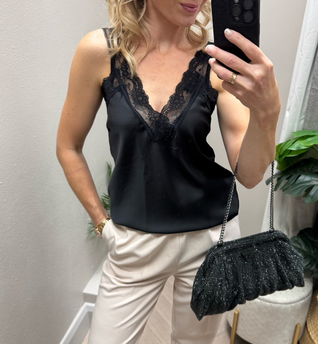 Guess black zalina clutch bag