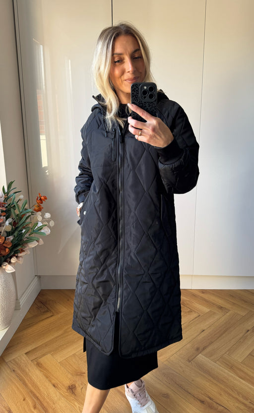 Casey Longline Coat Black