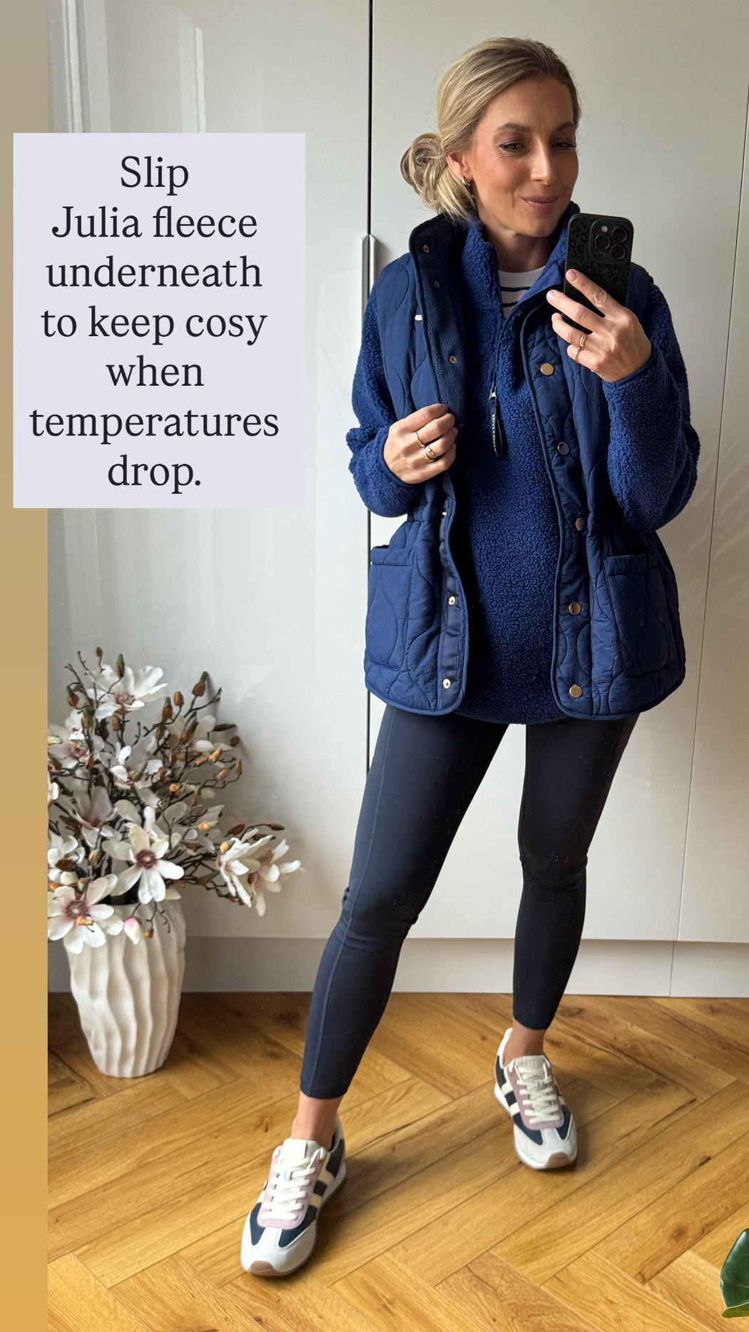 Julia Half Zip Blue