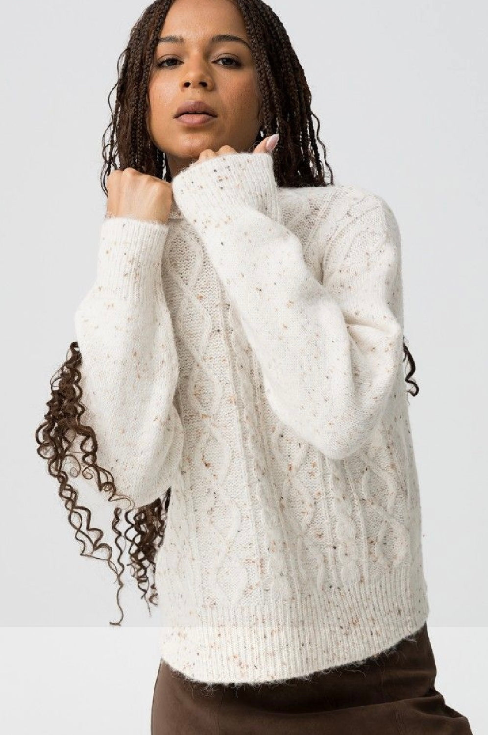 Hagall cream multi knit