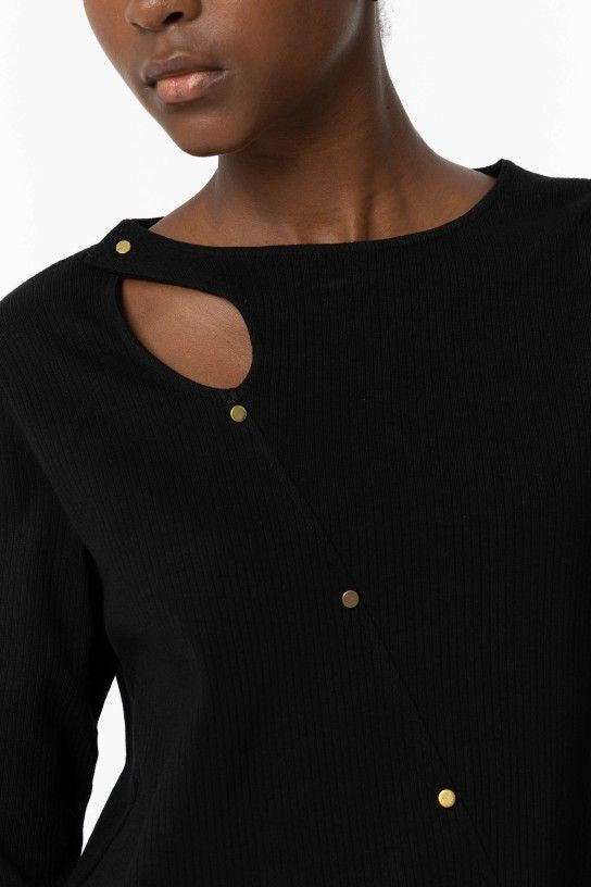 Krista black knit jumper