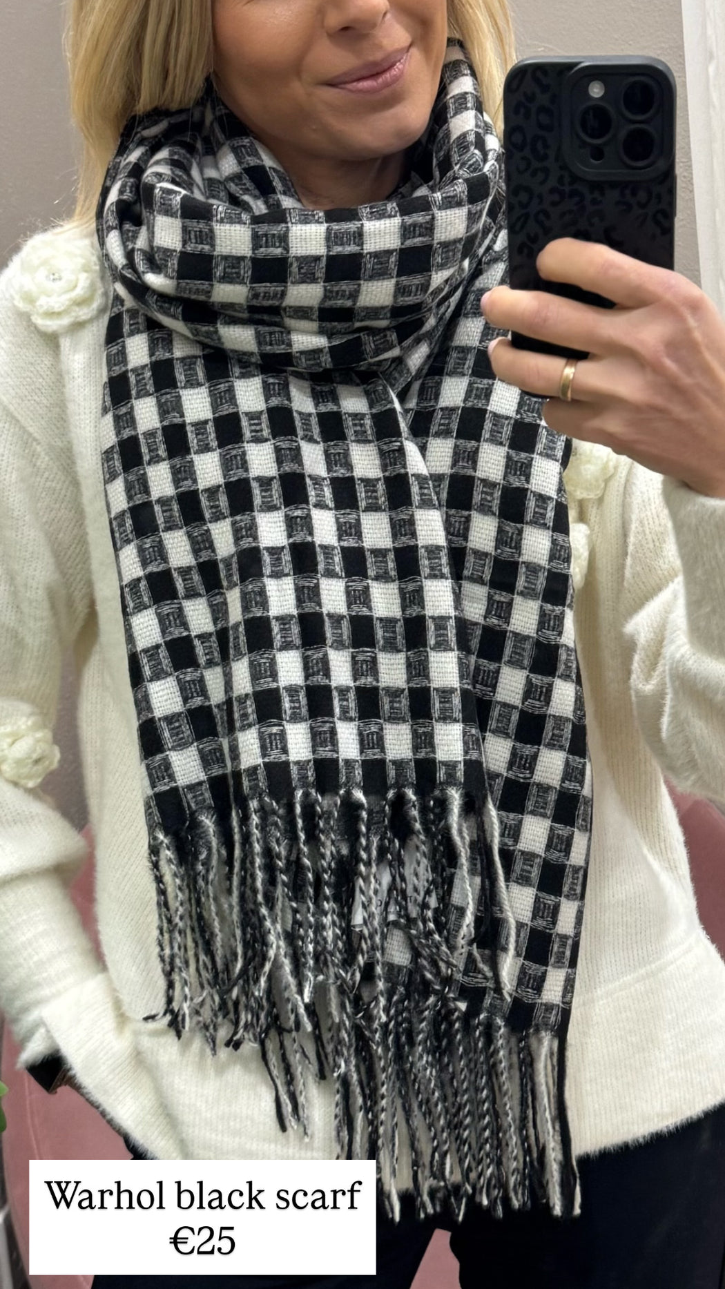 Warhol black scarf