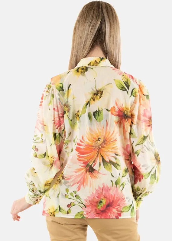 Guess peony floral shirt w5gh85wh6c0