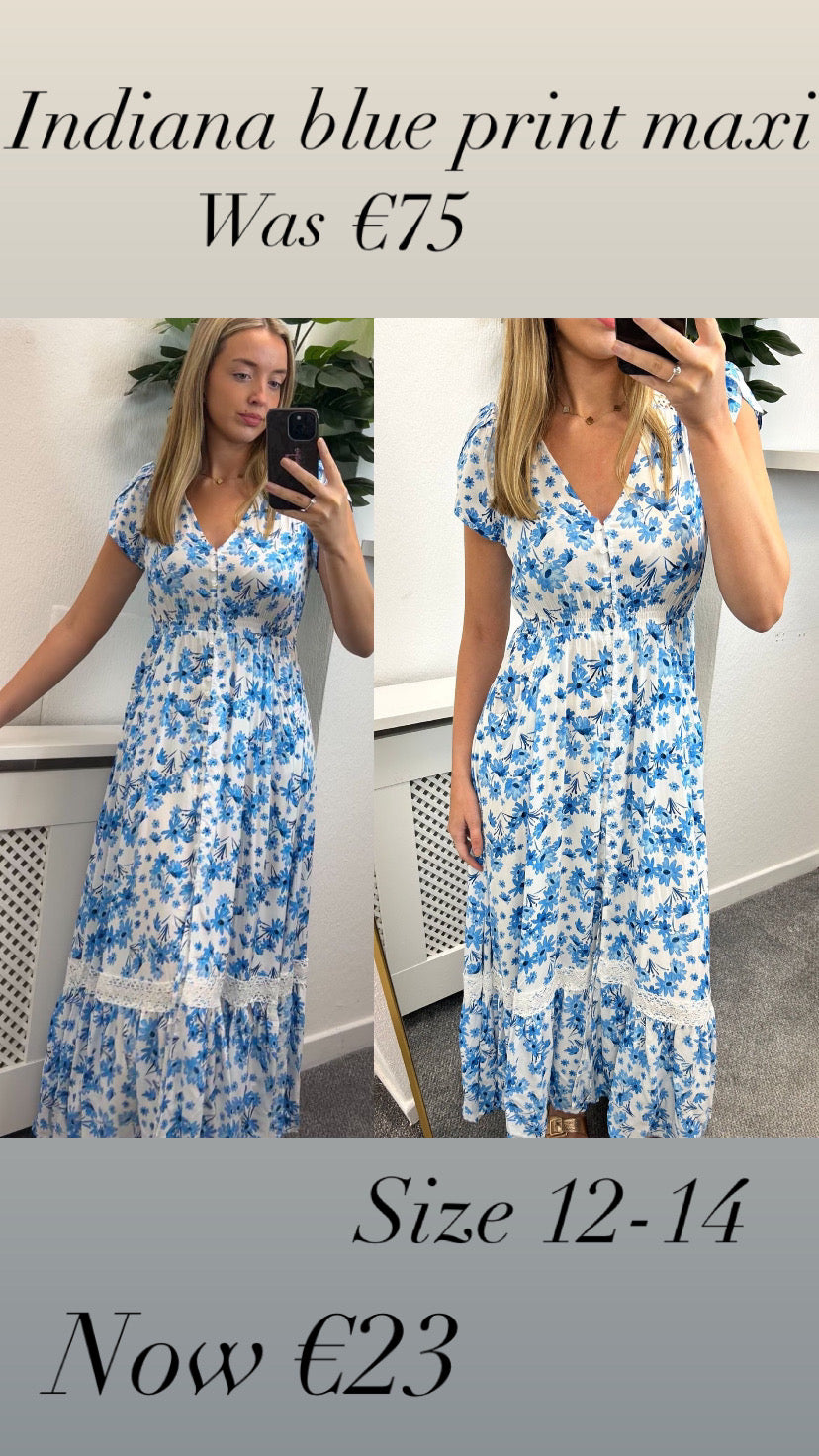 Indiana blue print maxi