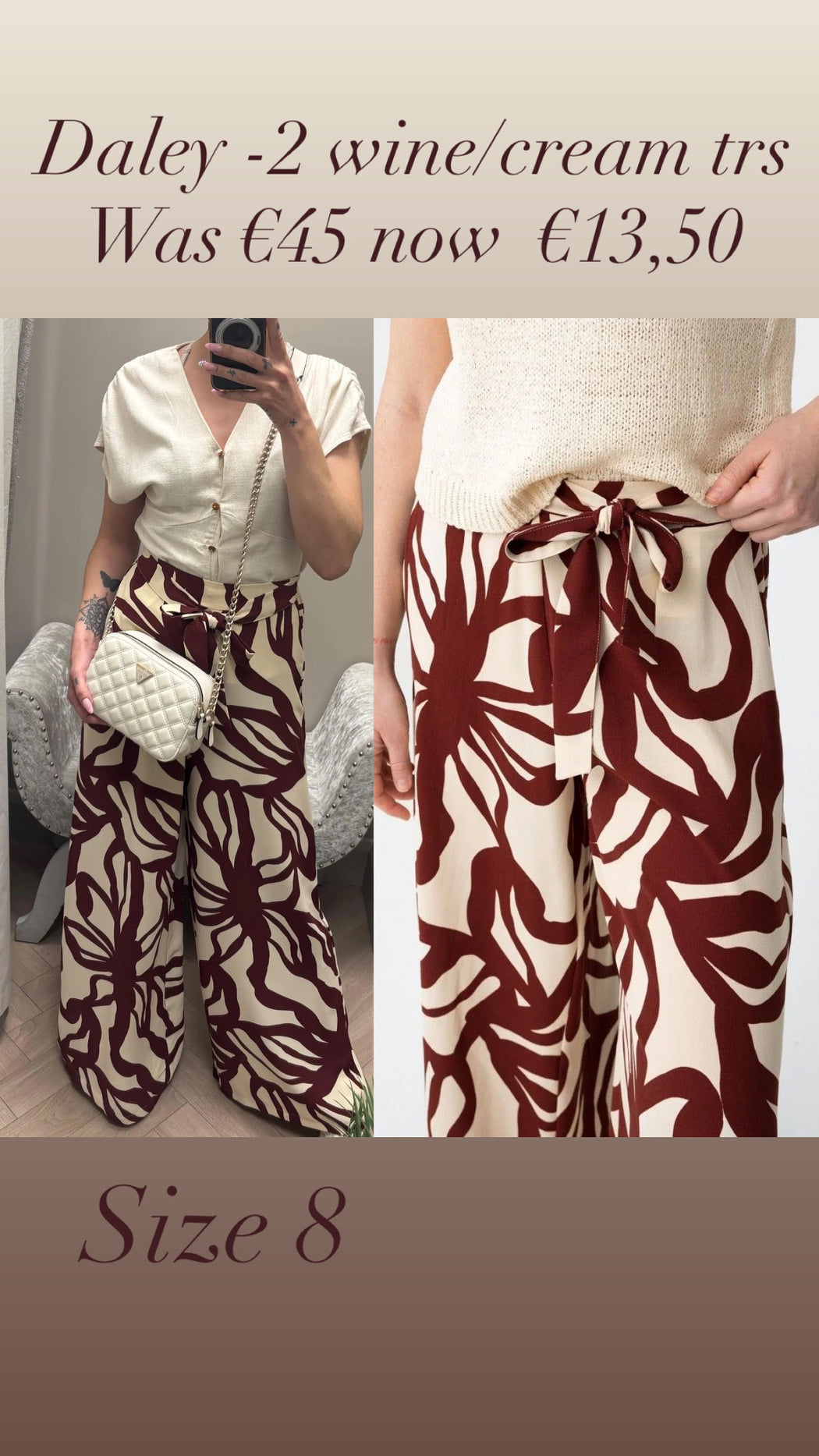 Daley -2 wine/cream trs