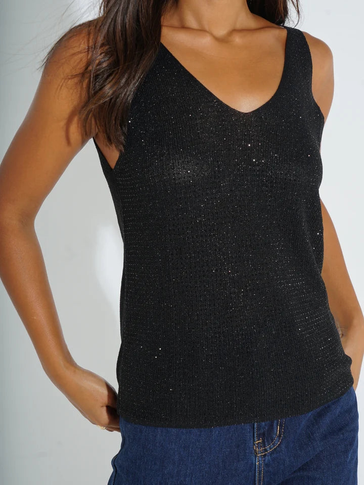 Black Kennedy sparkle top
