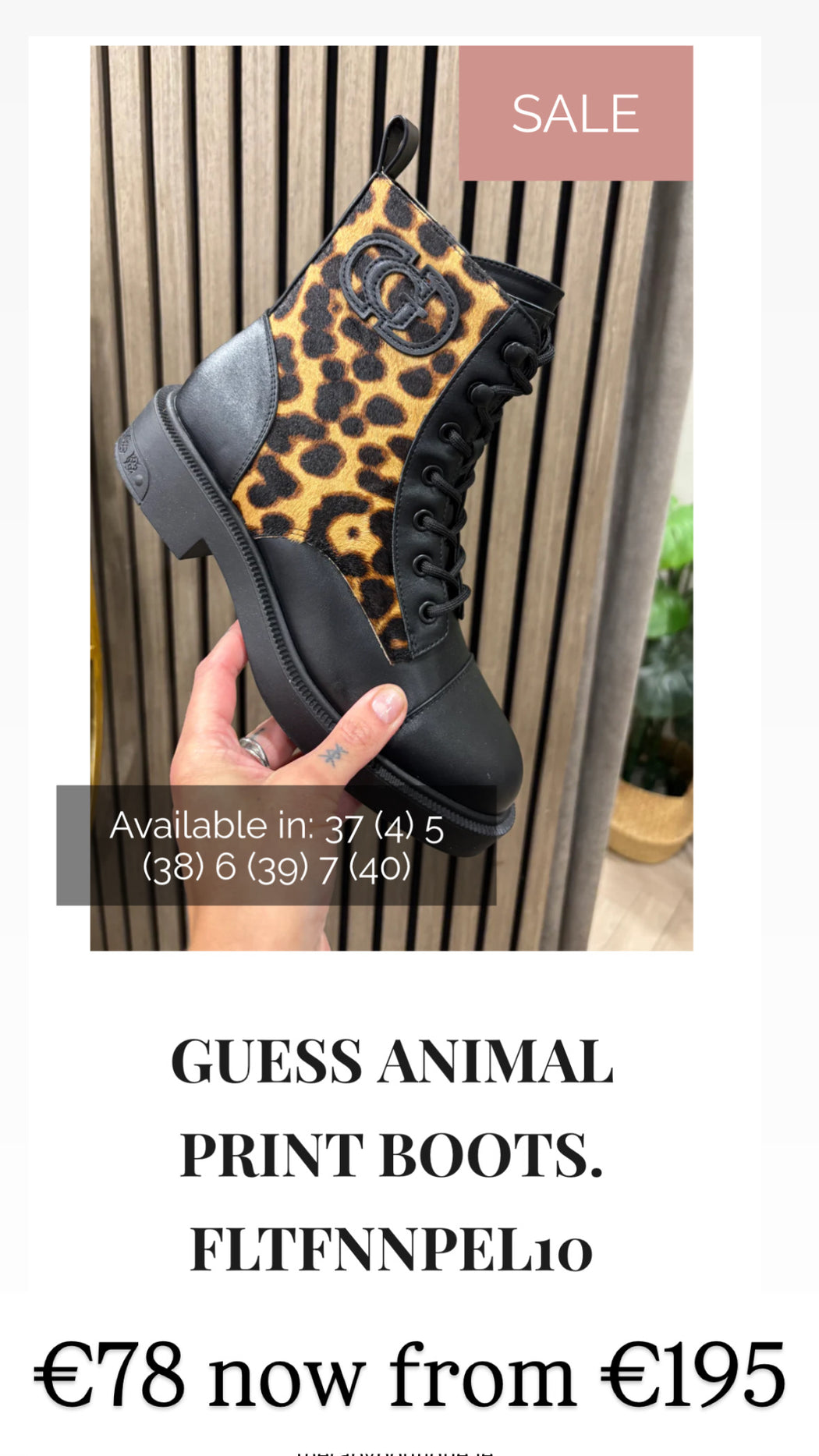 Guess Animal print Boots. FLTFNNPEL10