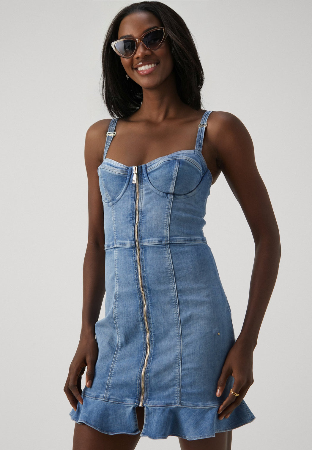 W4gk03d5b42 guess marcela bustier denim dress