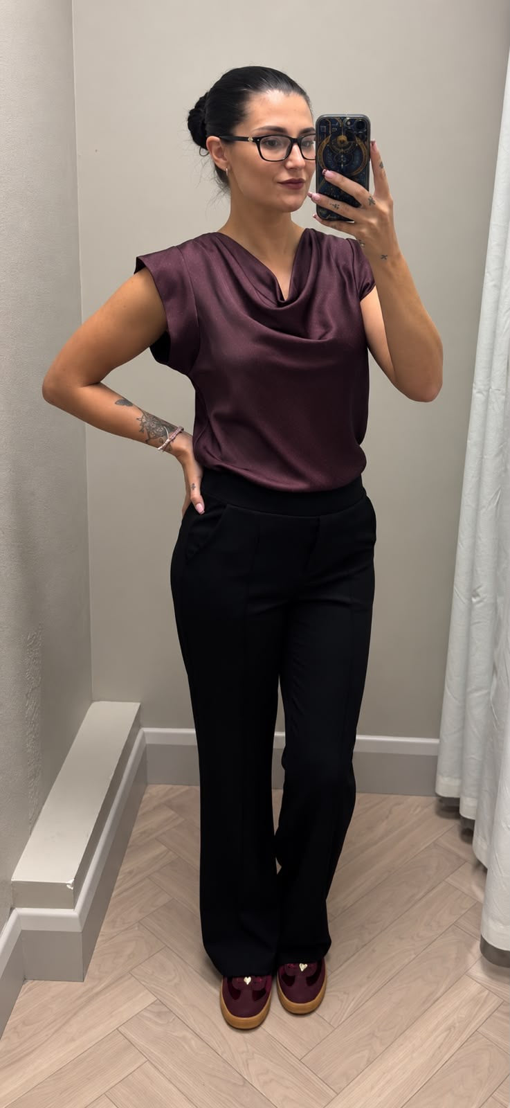 Mulberry Suzie cowl neck top