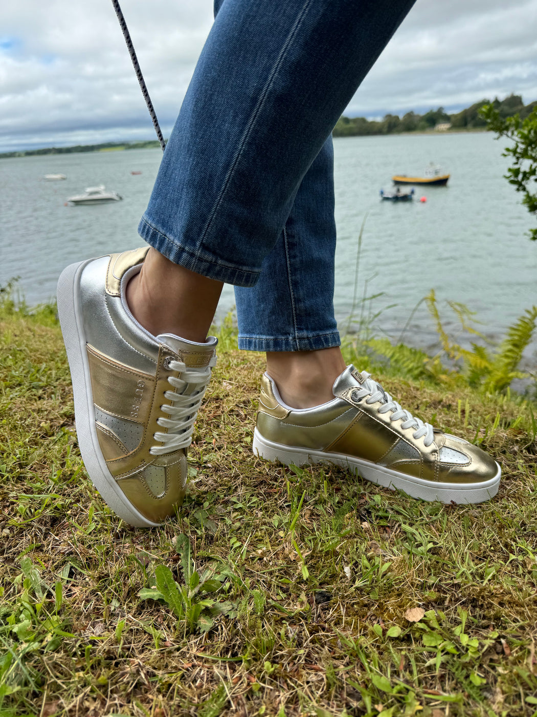 Guess gold sneakers fljr12lel12