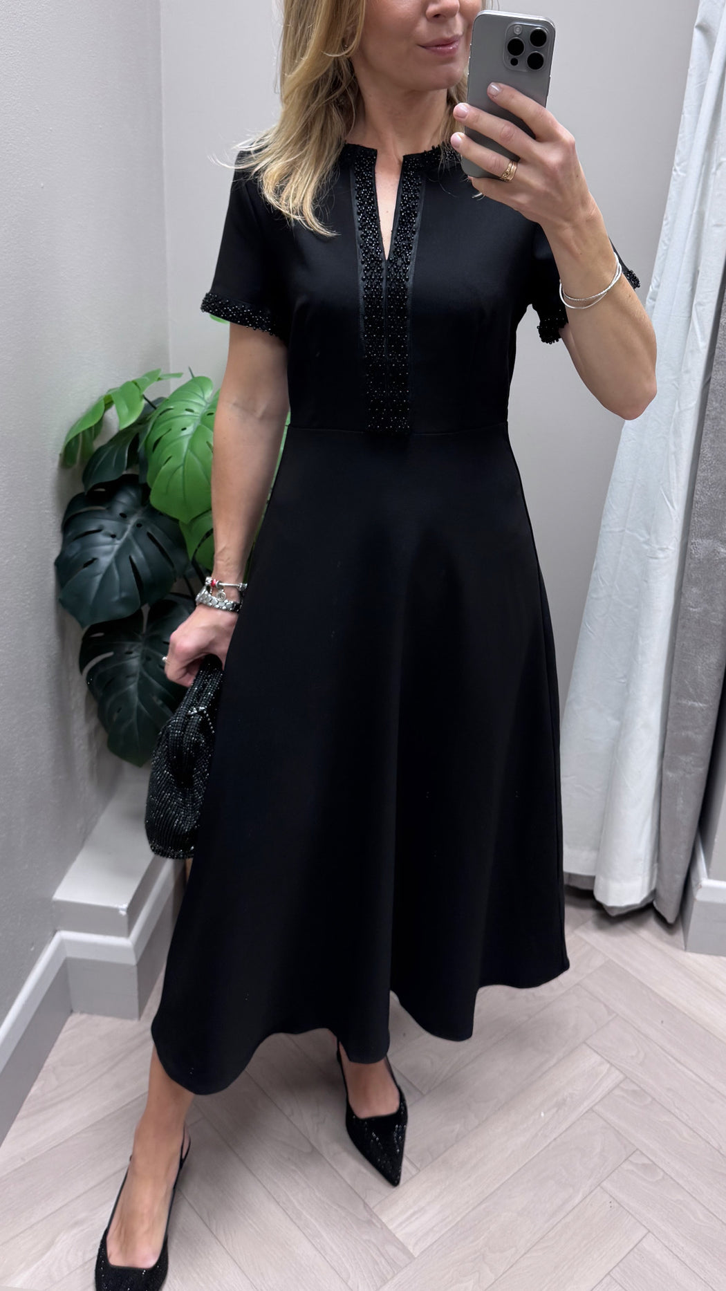 Natalie beaded midi dress