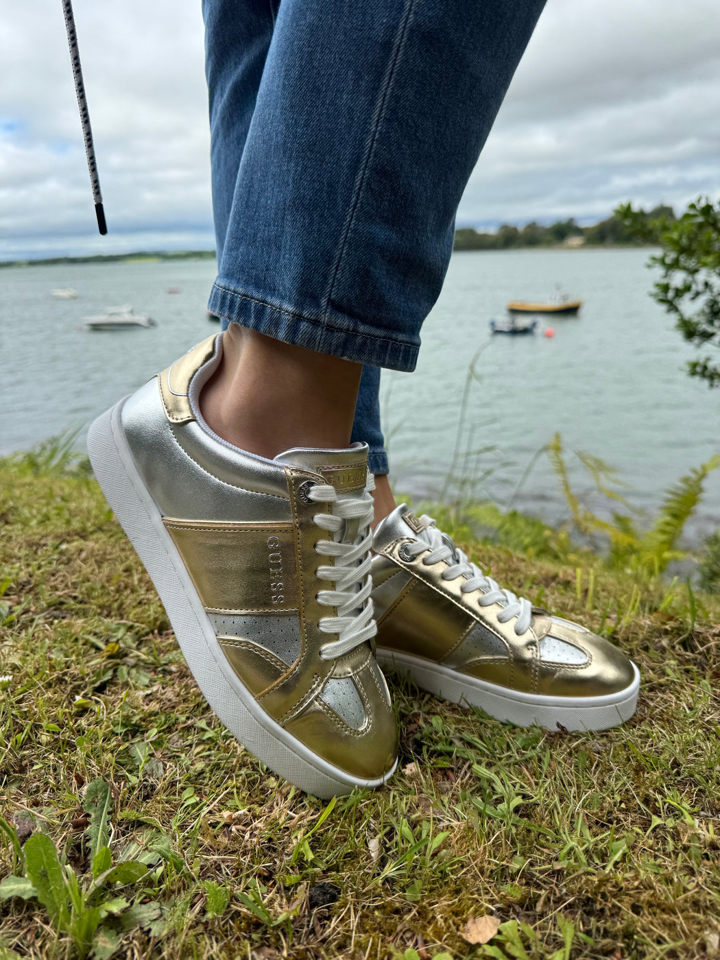 Guess gold sneakers fljr12lel12
