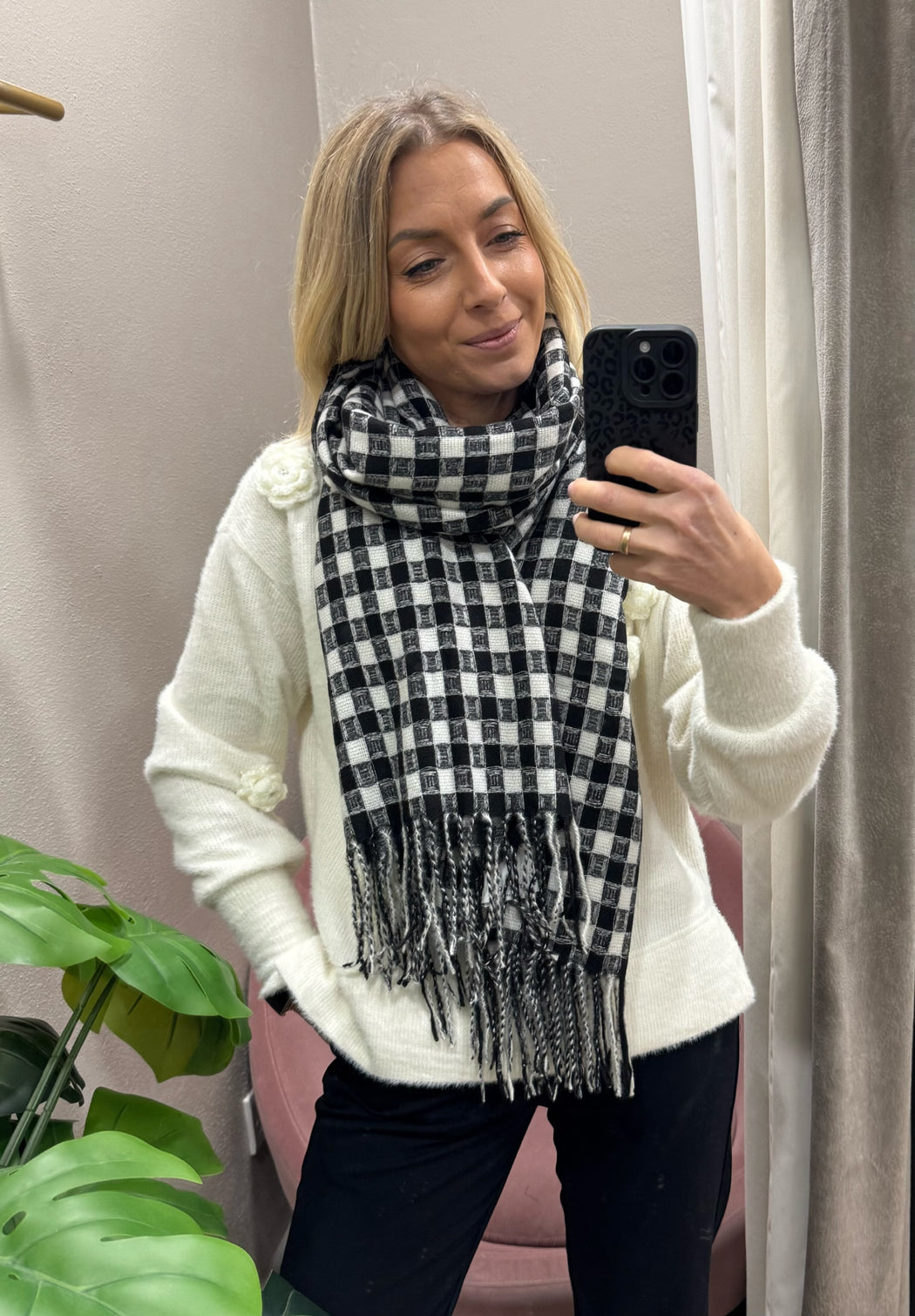 Warhol black scarf
