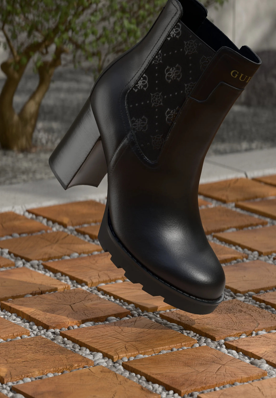 Guess Black Logo Boots FLFNLLELE10