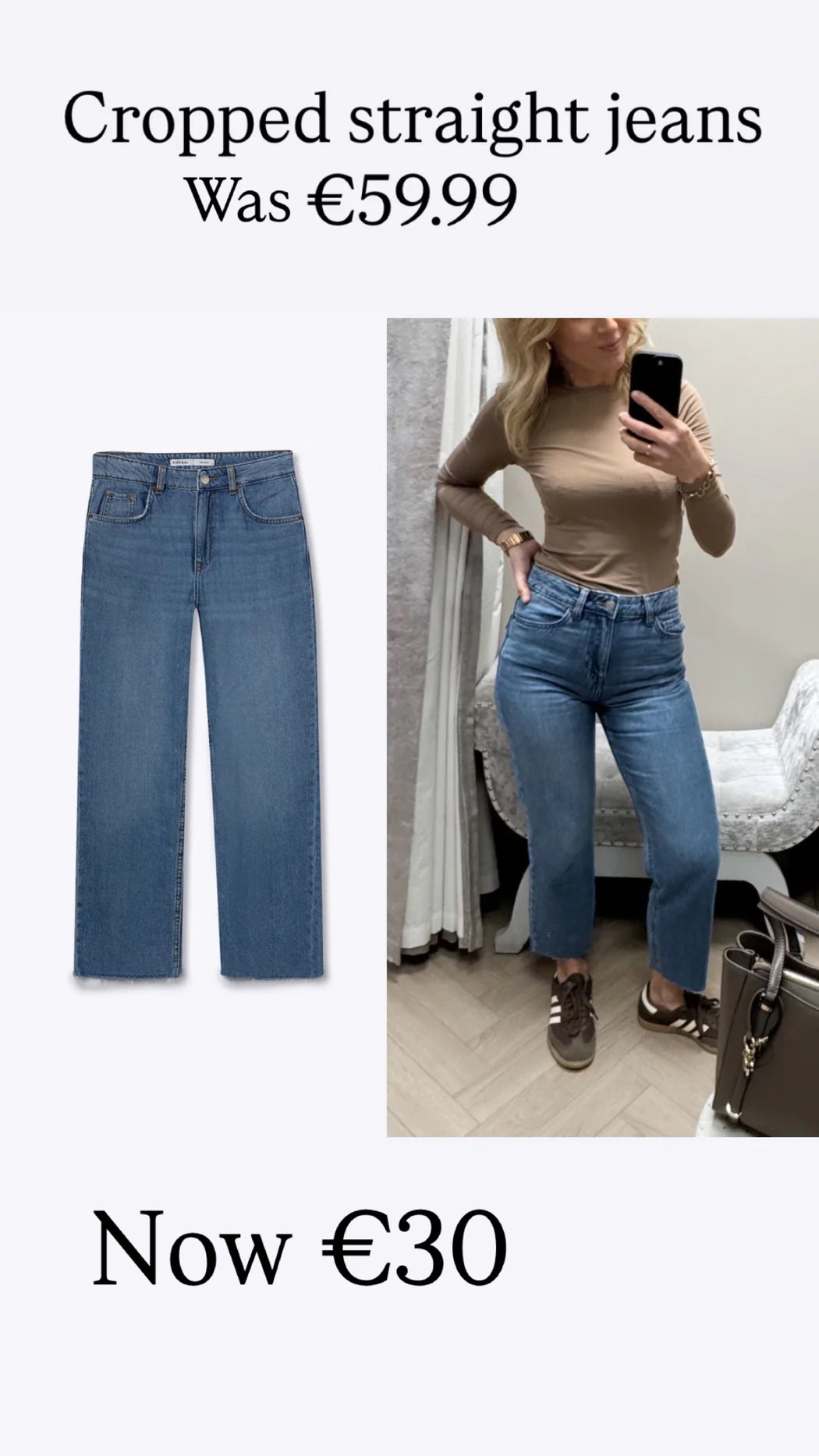 Cropped straight jean