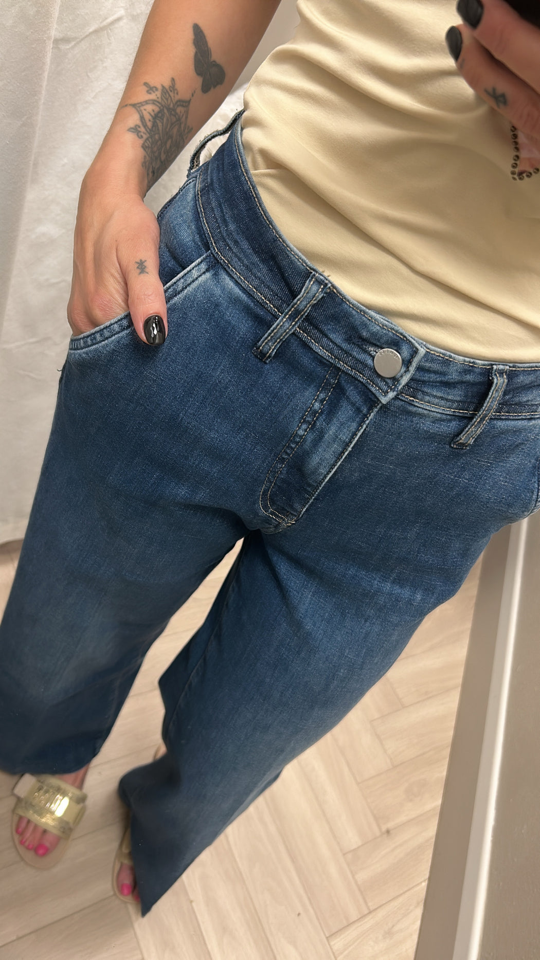 Guess wide leg flare jeans W5RA1LD5L73