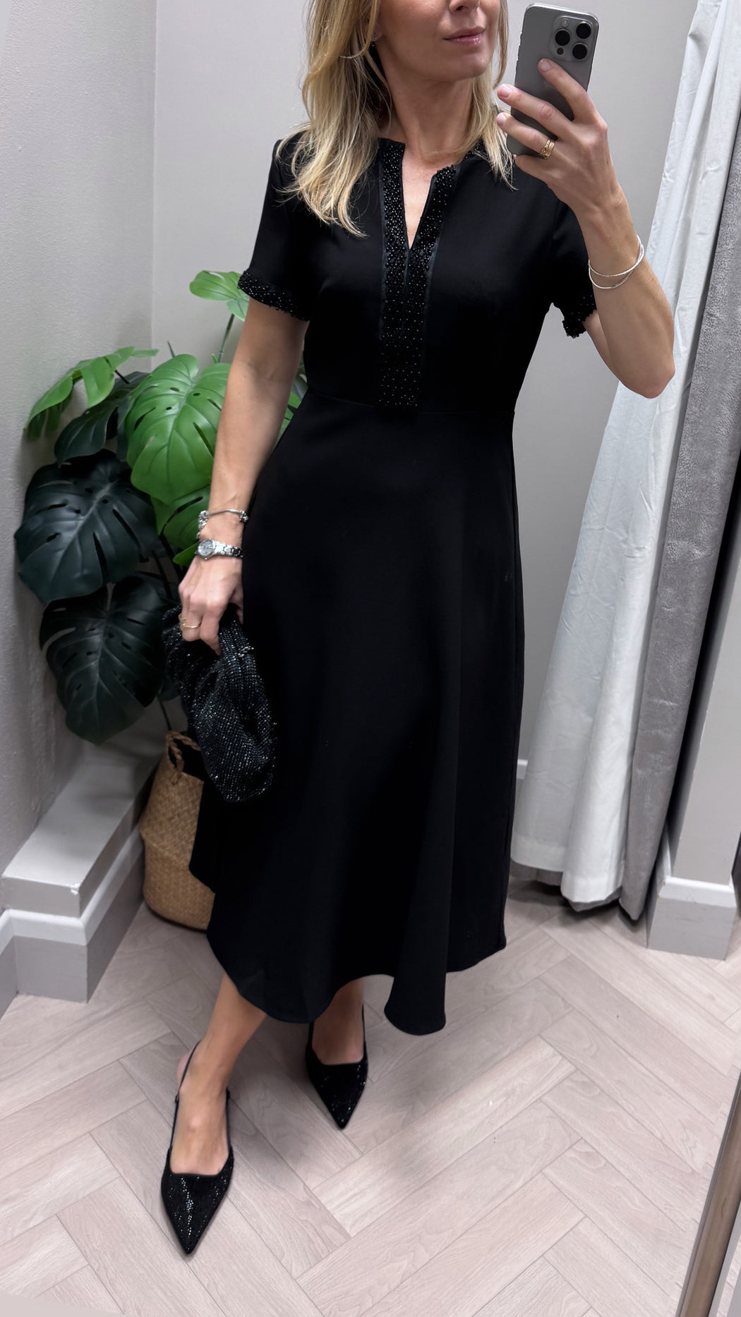 Natalie beaded midi dress