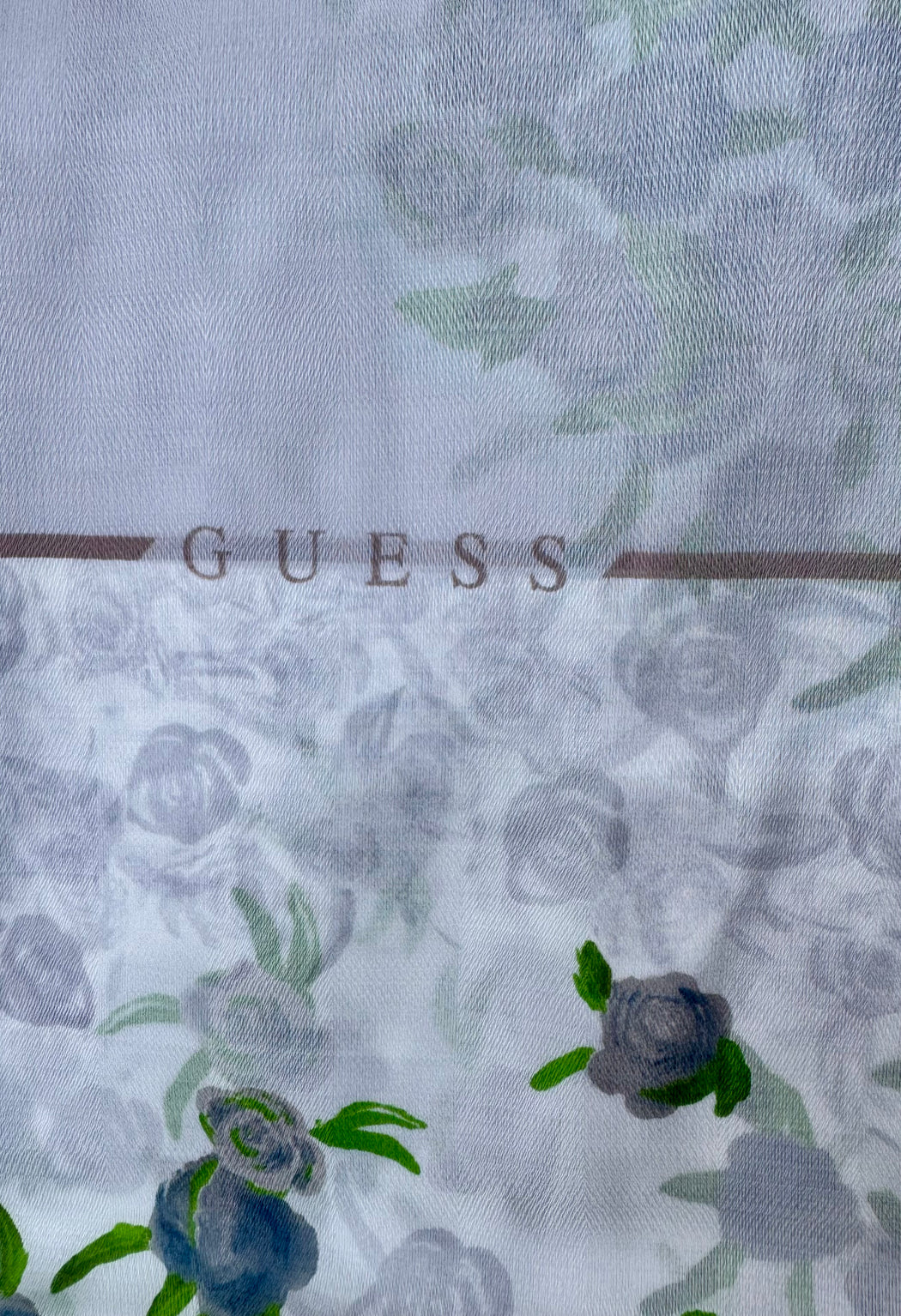 Guess floral blue scarf aw5352pol03-blu guess scarf