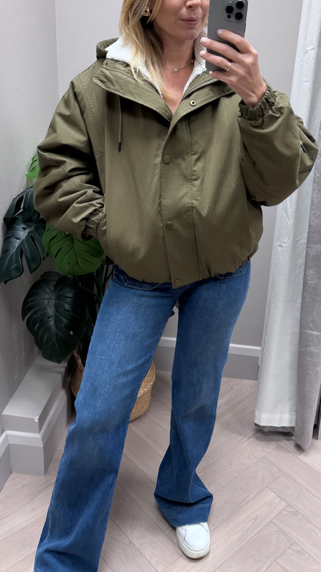 Goose fur lined jacket