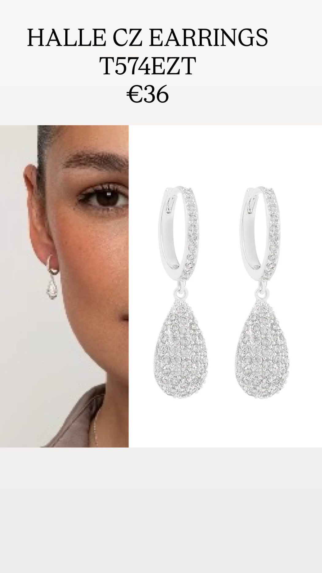 HALLE CZ EARRINGS T574EZT